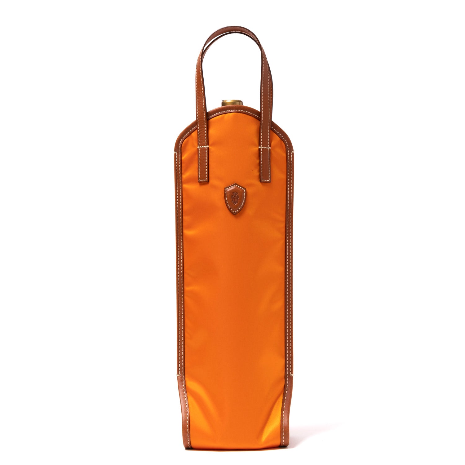Bottle Bag "Grand Cru" made of Felisi Nylon and Saddle Leather - handmade